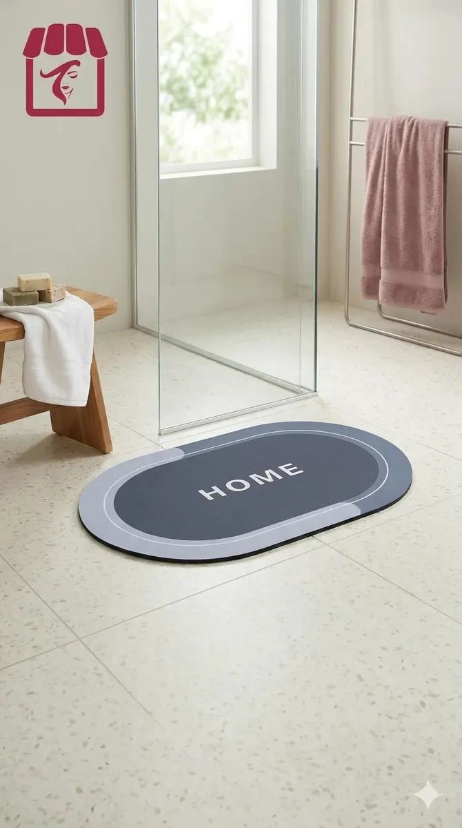 PACK 2 ALFOMBRAS DE BAÑO OVALADAS ANTIDESLIZANTES - 4