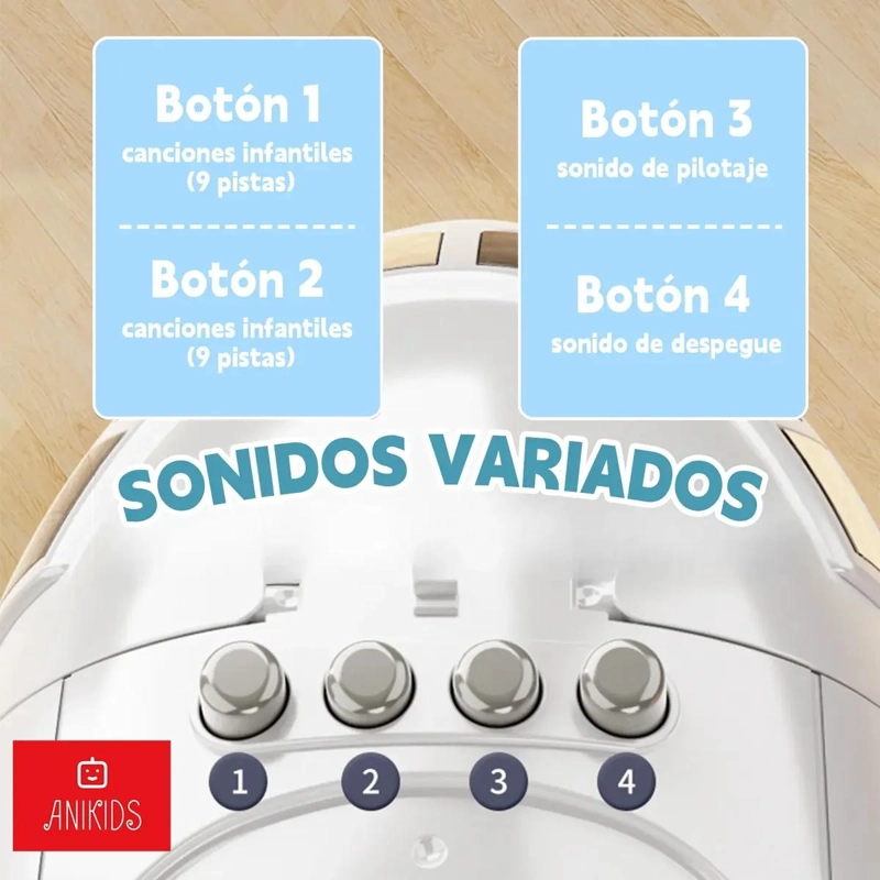 AVION TRANSPORTADOR CON 6 AUTOS Y SONIDO - 2