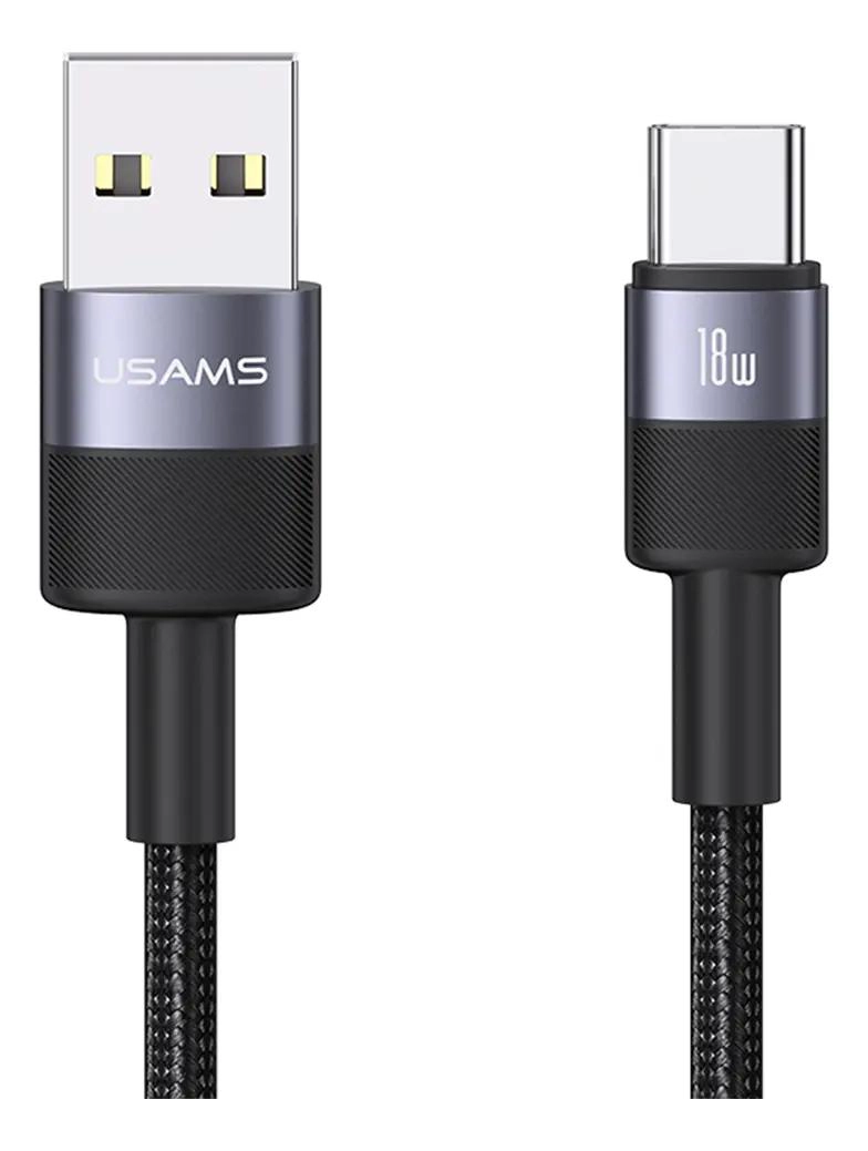 CABLE USB TIPO C A USB 3A 1,2 METROS NEGRO - 1