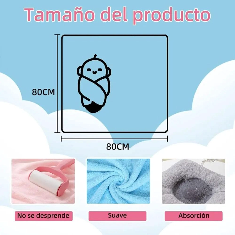 TOALLAS DE BAÑO DE ALGODON CON CAPUCHA PARA NIÑOS - 4