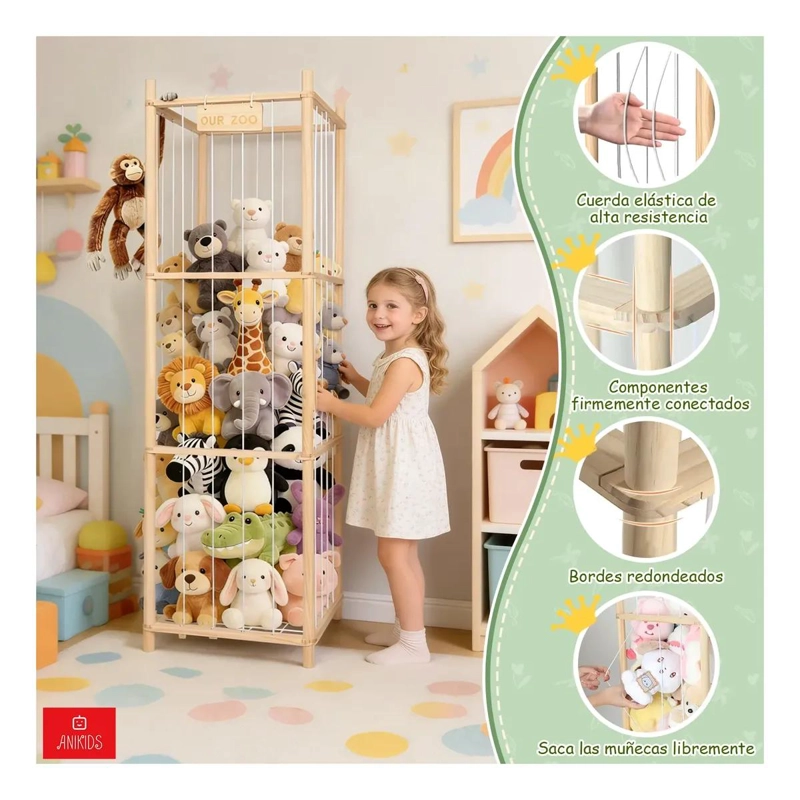 ORGANIZADOR DE JUGUETES ESTANTE INFANTIL 39X39X136CM - 3