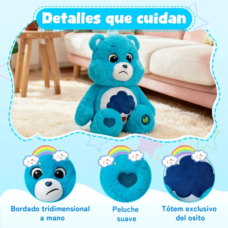 OSITO GRUÑON AZUL PELUCHE PARA REGALO - 4