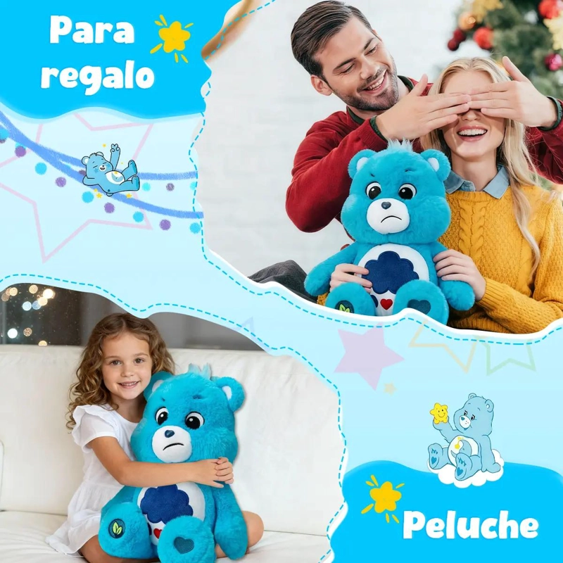 OSITO GRUÑON AZUL PELUCHE PARA REGALO - 5