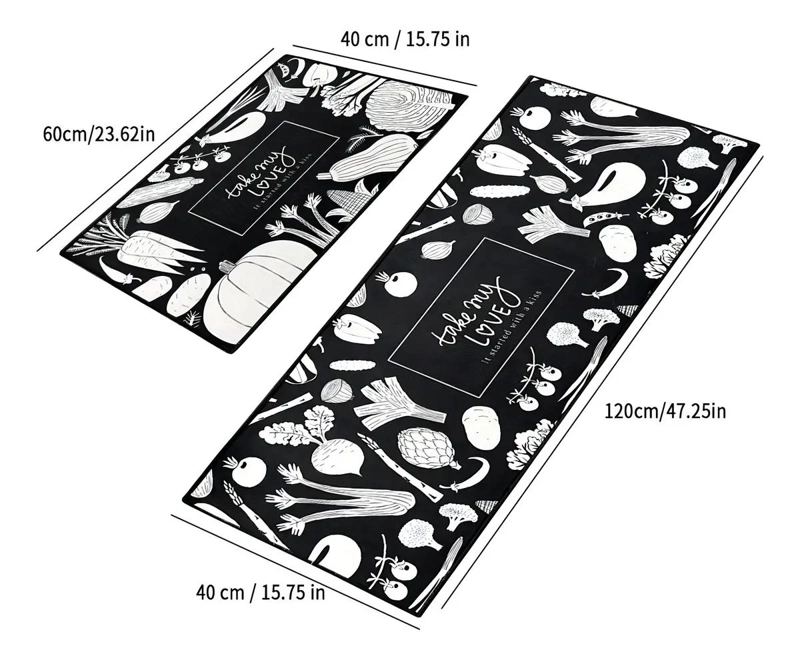 ALFOMBRA ANTIDESLIZANTE PARA COCINA Y BAÑO JUEGO 2 - 2