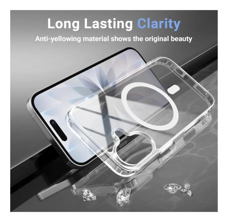 CARCASA TRANSPARENTE PARA IPHONE 17 CON MAGSAFE - 5