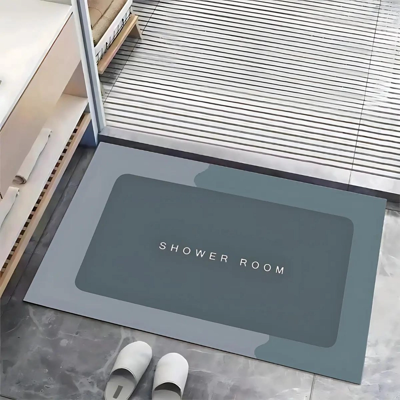 ALFOMBRA ABSORBENTE ANTIDESLIZANTE PARA BAÑO GRIS - 3