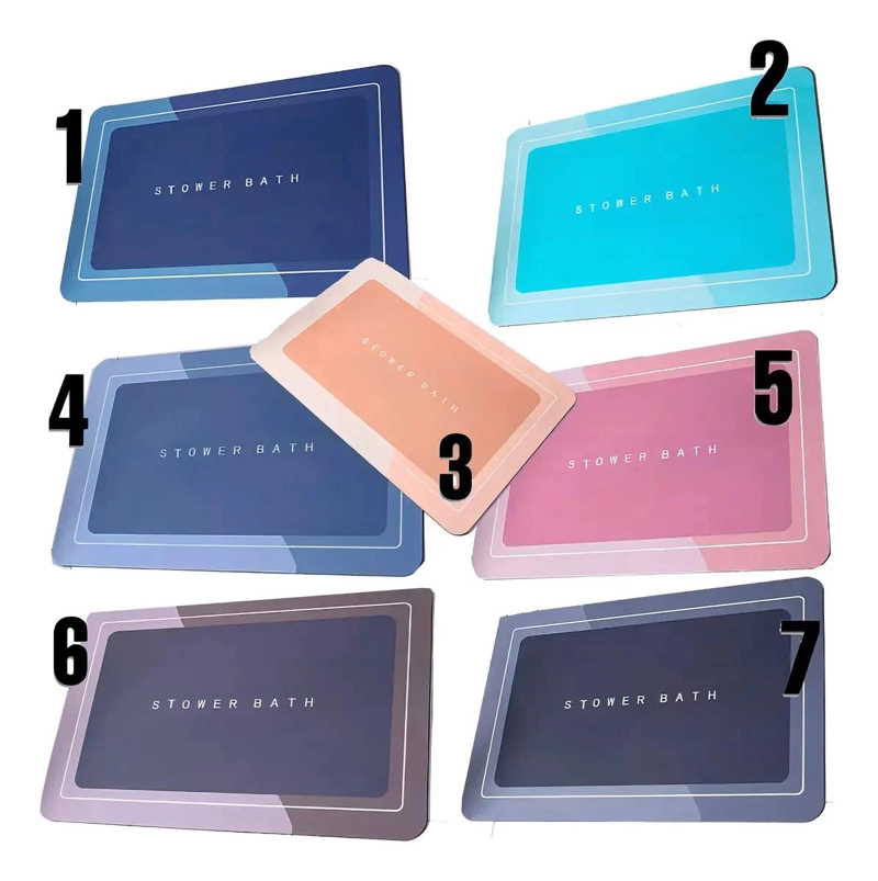 ALFOMBRA ABSORBENTE ANTIDESLIZANTE PARA BAÑO GRIS - 5