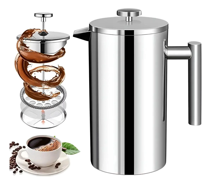 CAFETERA PRENSA FRANCESA ACERO INOXIDABLE 800 ML - 1