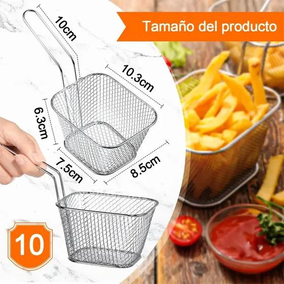 MINI CESTAS PARA SERVIR PAPAS FRITAS Y NUGGETS - 2