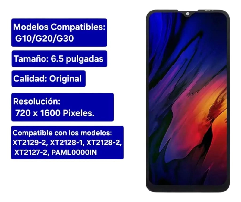 PANTALLA PARA MOTOROLA MOTO G30 G20 CALIDAD PREMIUM - 4