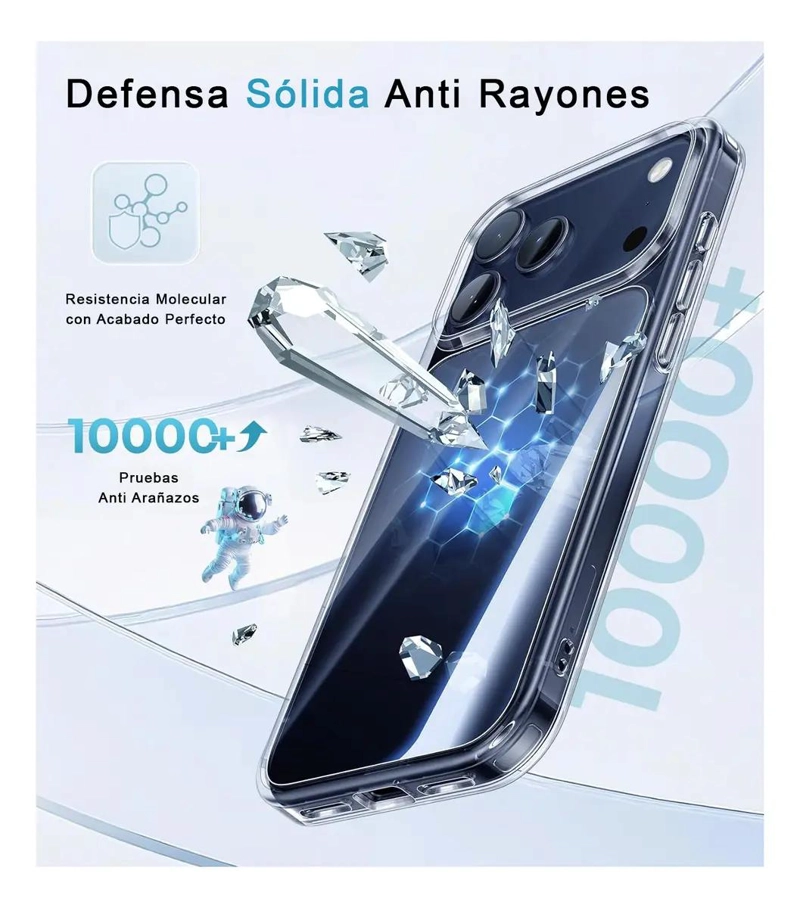 FUNDA REFORZADA DELGADA TRANSPARENTE PARA IPHONE 17 PRO - 4