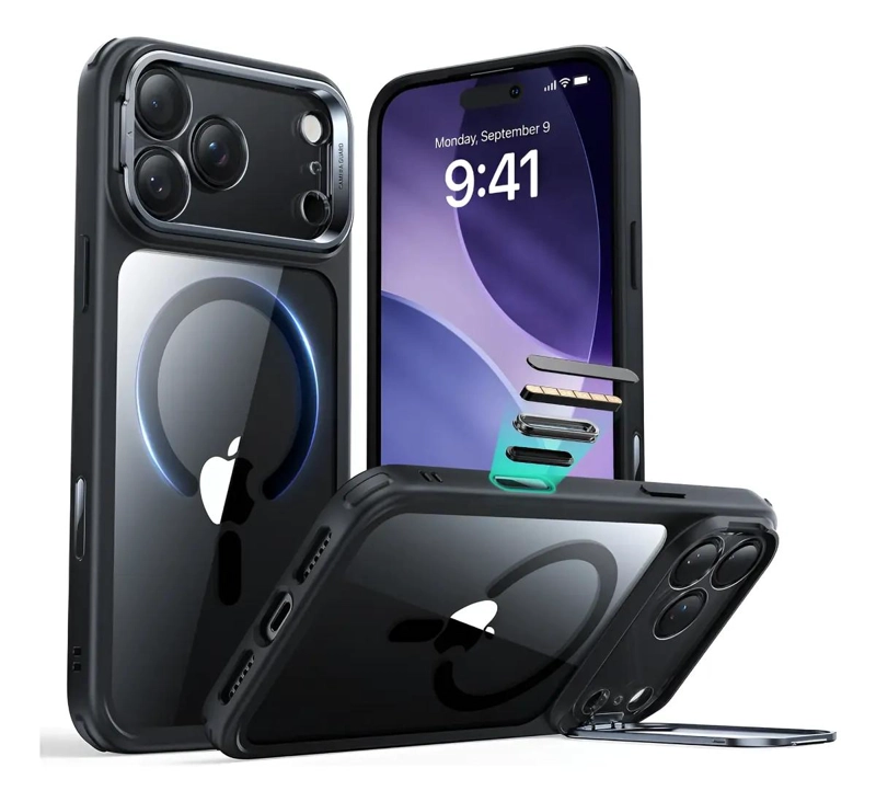 GENÉRICO CARCASA HIBRIDA CON SOPORTE PARA IPHONE 17