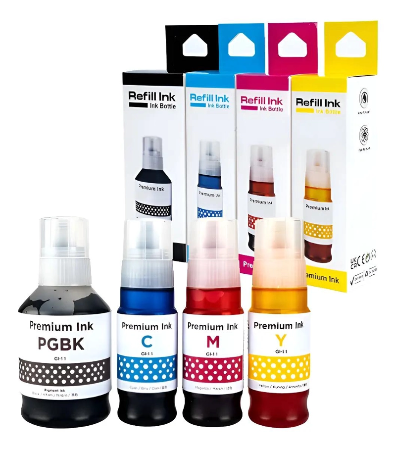 PACK DE 4 TINTAS GI-11 PARA IMPRESORAS CANON - 1