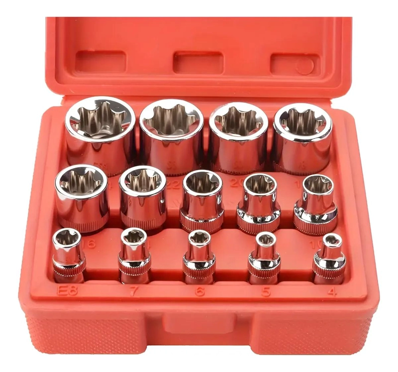 KIT JUEGO DADOS TORX ESTRELLA 14 PIEZAS - 1
