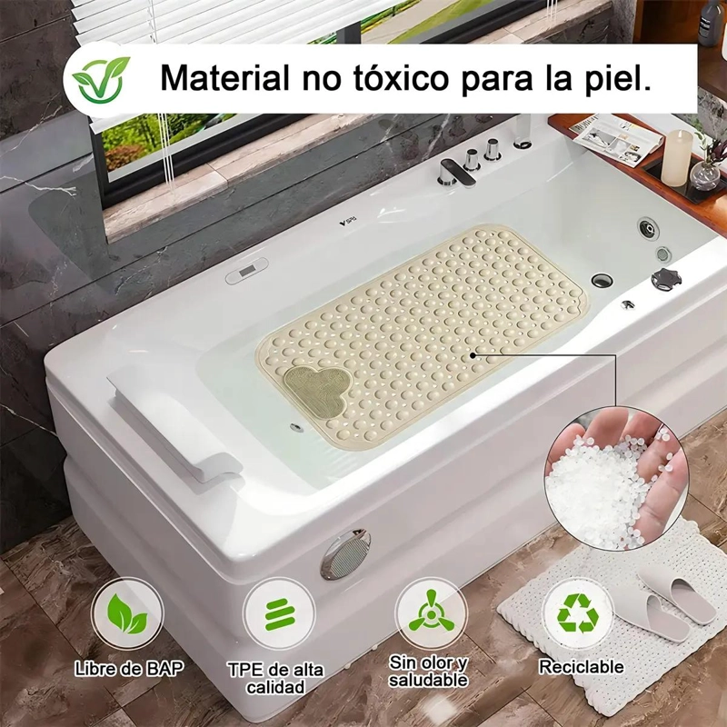PISO DE GOMA ANTIDESLIZANTE PARA DUCHA 40X70CM - 4