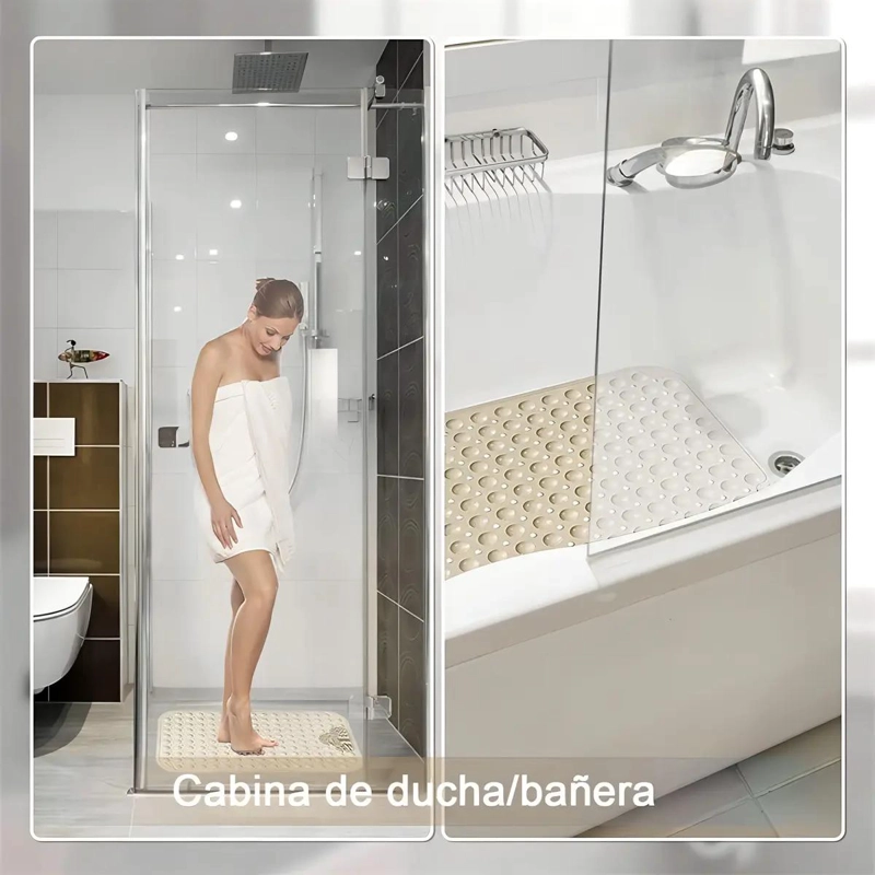 PISO DE GOMA ANTIDESLIZANTE PARA DUCHA 40X70CM - 5