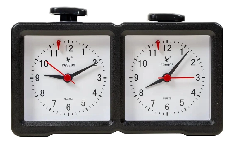 RELOJ DE AJEDREZ ANALOGICO NEGRO PROFESIONAL - 1