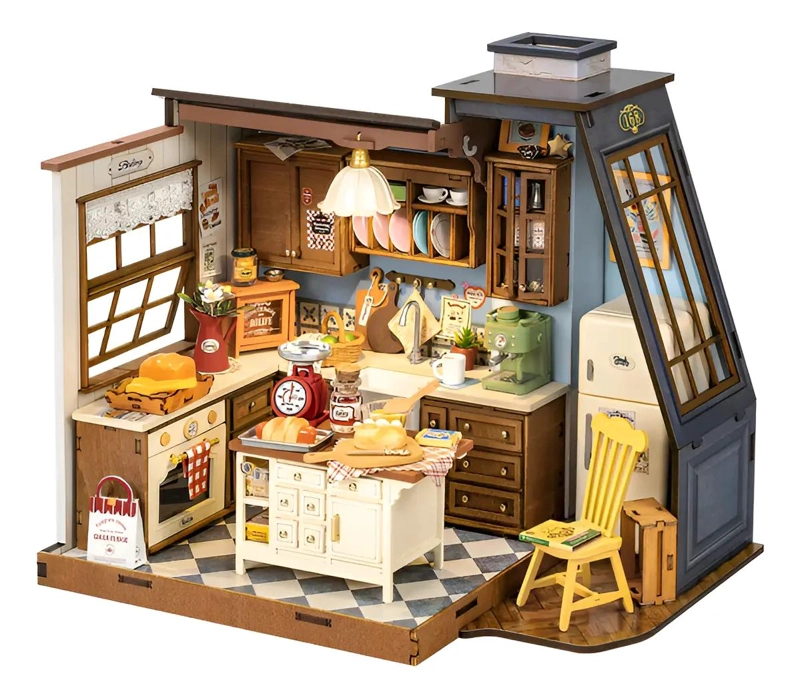 PUZZLE 3D CASA MINIATURA COCINA PAN - 1