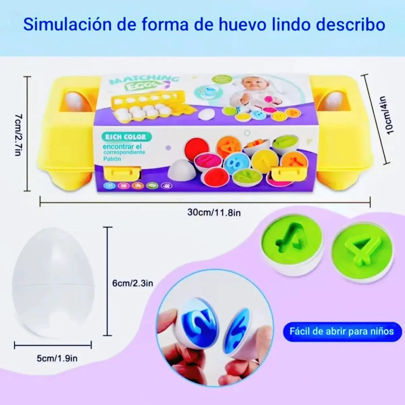 JUEGO DIDACTICO HUEVOS ENCAJES CON SONIDO - 2