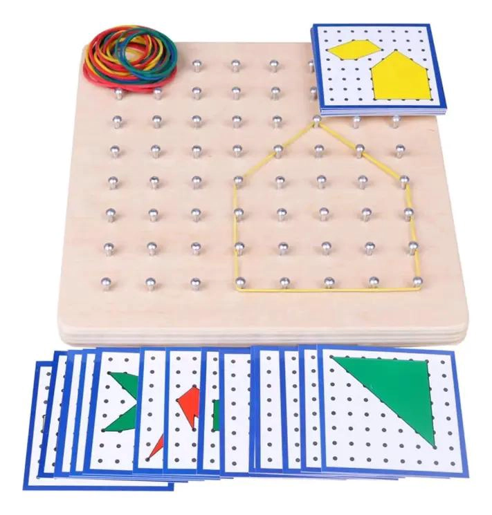 JUEGO DIDACTICO GEOPLANO CON TABLERO ISOME TRICO - 2