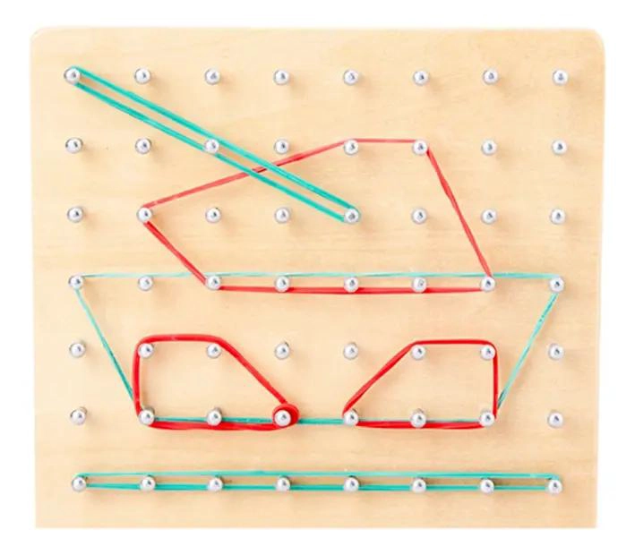 JUEGO DIDACTICO GEOPLANO CON TABLERO ISOME TRICO - 3
