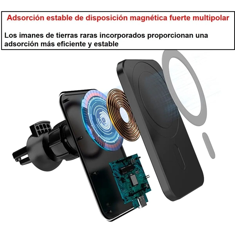 CARGADOR RAPIDO INALAMBRICO PARA SMARTPHONE 15W - 2