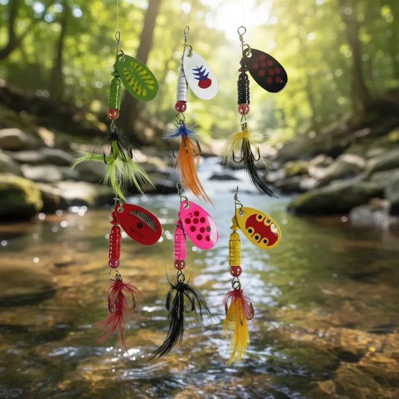 SEÑUELOS BRILLANTES PARA PESCA DE SALMON Y TRUCHA - 5
