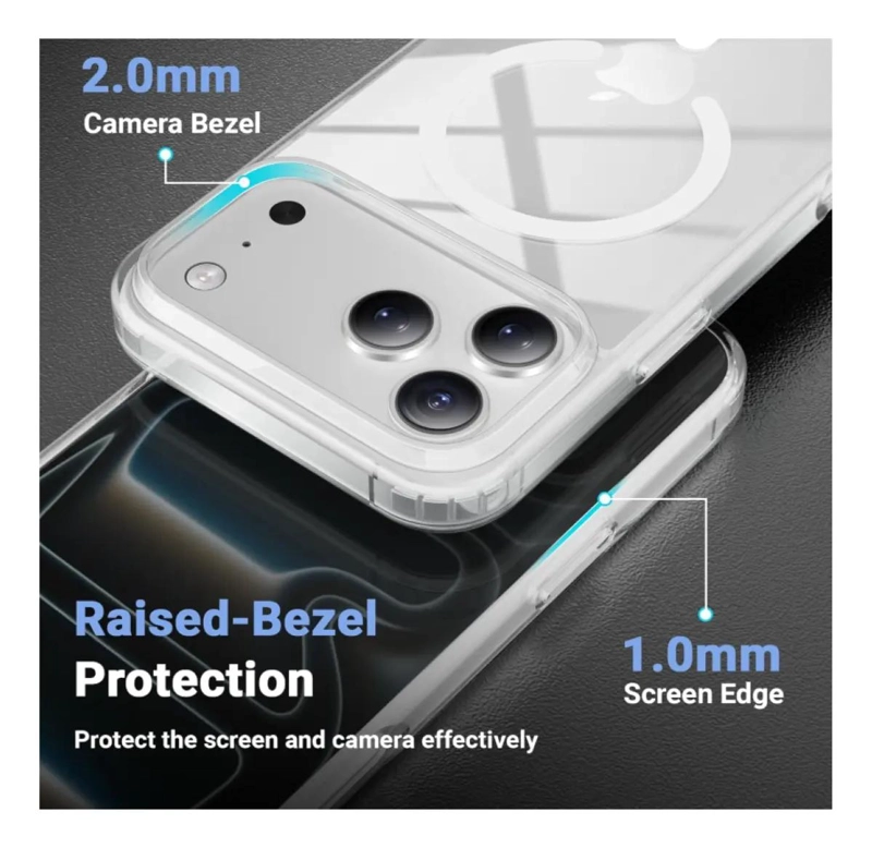 CARCASA TRANSPARENTE PARA IPHONE 17 PRO MAX CON MAGSAFE - 4