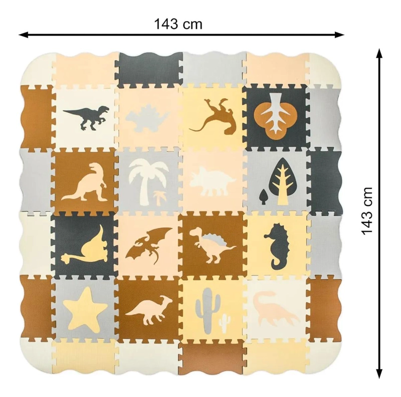 ALFOMBRA PUZZLE GOMA EVA DINOSAURIOS 36 PIEZAS - 2