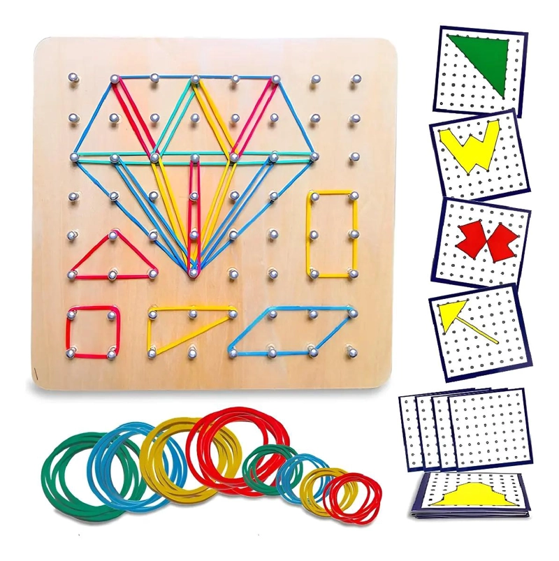 JUEGO DIDACTICO GEOPLANO ISOME TRICO DE MADERA - 1