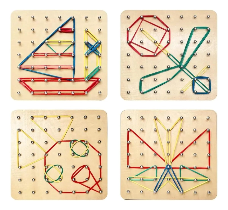 JUEGO DIDACTICO GEOPLANO ISOME TRICO DE MADERA - 2