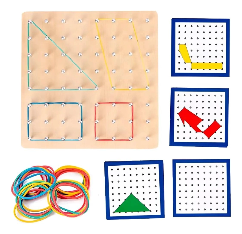 JUEGO DIDACTICO GEOPLANO ISOME TRICO DE MADERA - 3