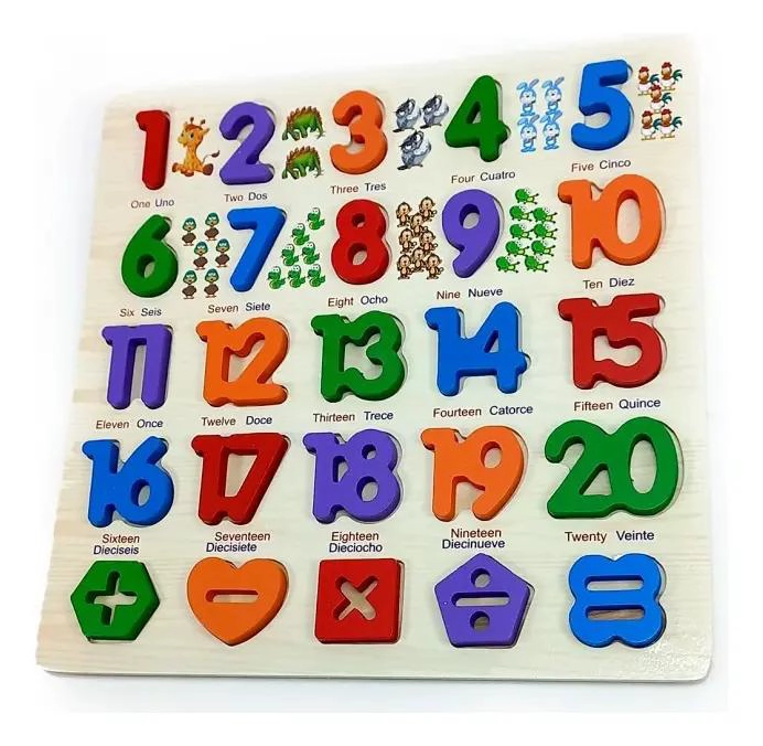 PUZZLES DE MADERA PARA APRENDIZAJE DE NUMEROS - 1