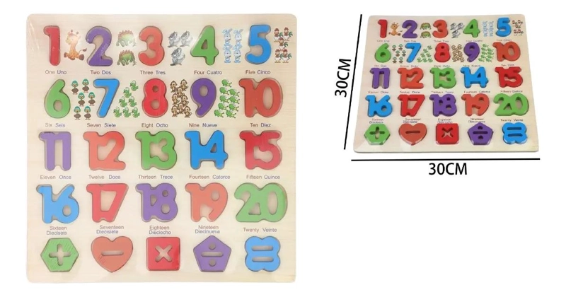 PUZZLES DE MADERA PARA APRENDIZAJE DE NUMEROS - 2