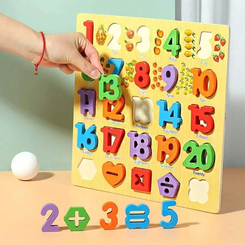 PUZZLES DE MADERA PARA APRENDIZAJE DE NUMEROS - 3