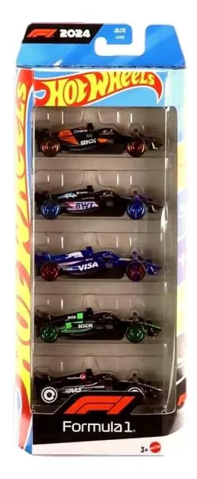 PACK 5 AUTOS DE CARRERAS F1 HOT WHEELS - 1
