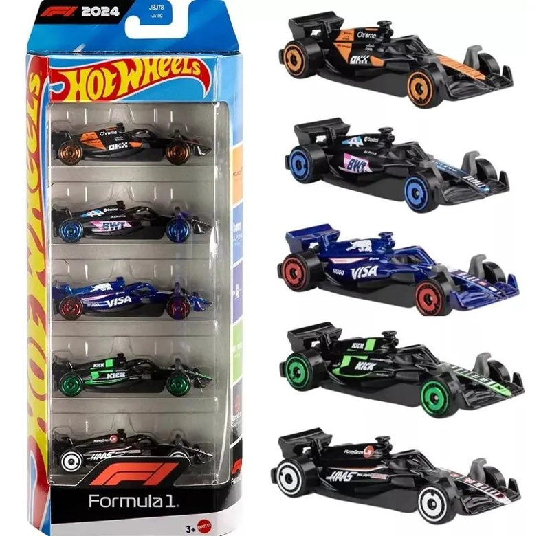 PACK 5 AUTOS DE CARRERAS F1 HOT WHEELS - 2