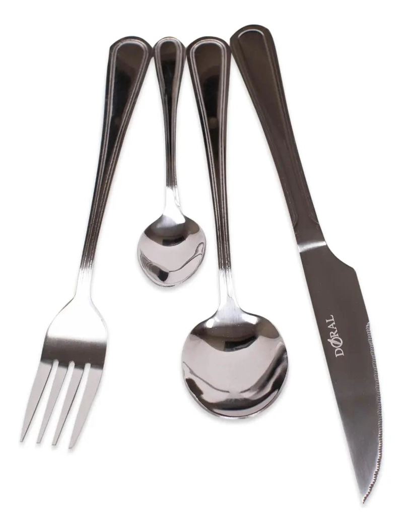 JUEGO DE CUCHILLERIA 24 PIEZAS PLATEADO ROYAL - 3