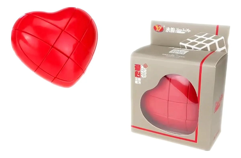 CUBO MAGICO CORAZON 3X3X3 ROJO - 2