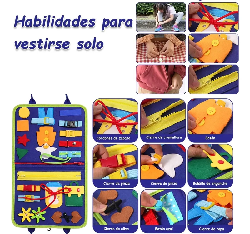 TABLERO SENSORIAL DE TELA PARA BEBE S - 4