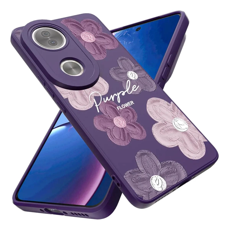 GENÉRICO CARCASA PURPURA CON FLORES PARA VIVO V50 5G