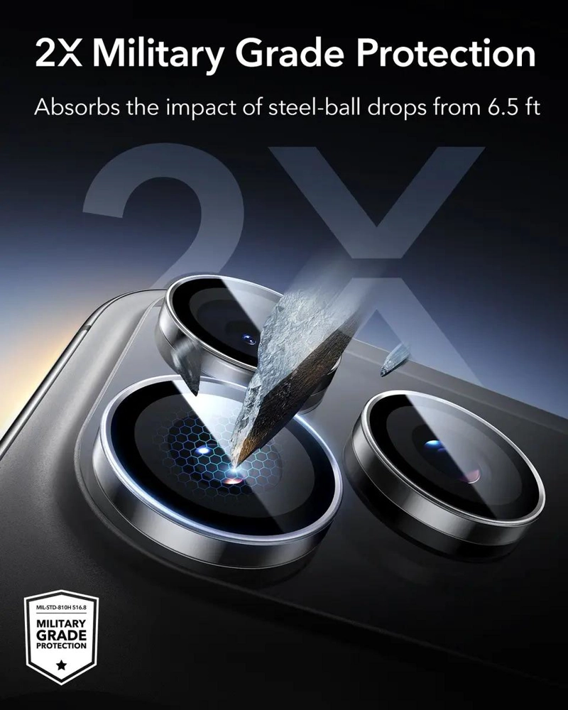 PROTECTOR DE CAMARA TRANSPARENTE PARA IPHONE 17 PRO - 4