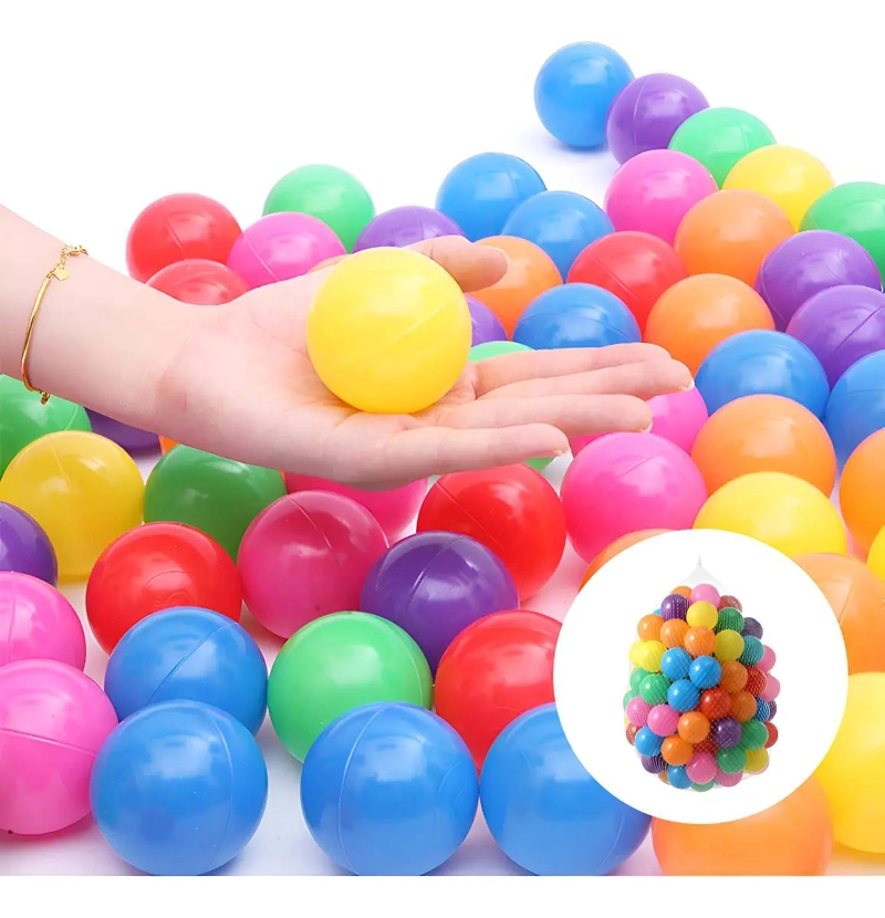 PACK 200 PELOTAS PLASTICAS COLORES SURTIDOS - 1