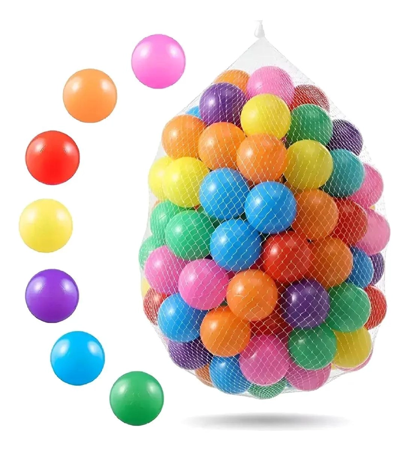 PACK 200 PELOTAS PLASTICAS COLORES SURTIDOS - 4