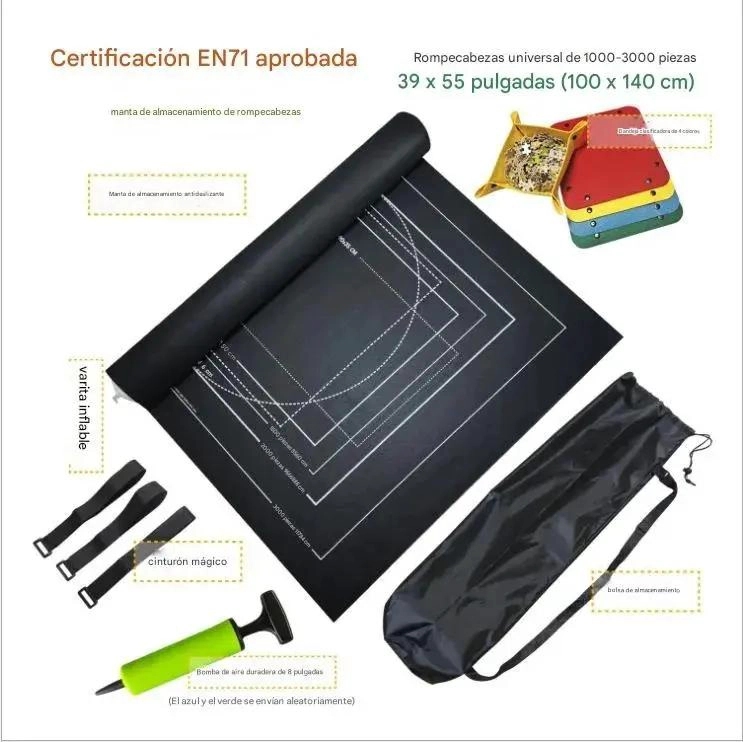 MANTA DE ROMPECABEZAS NEGRA 3000 PIEZAS - 2