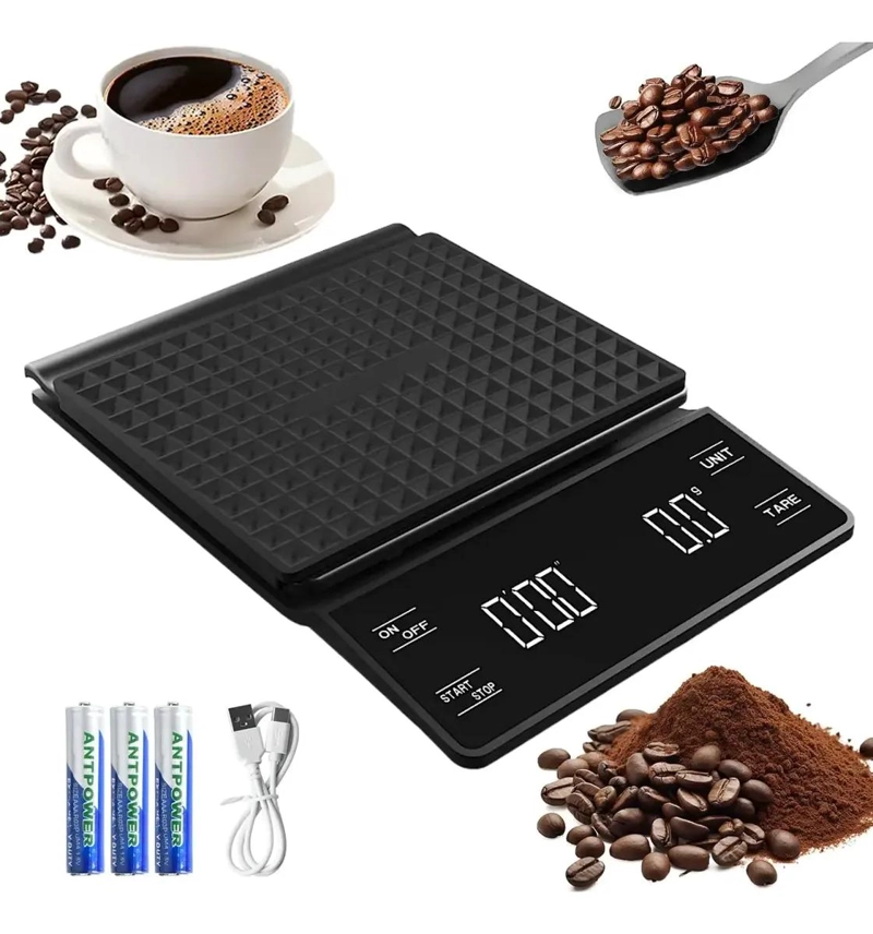 BASCULA DIGITAL PARA CAFE  CON CAPACIDAD DE 3000 GRAMOS Y TEMPORIZADOR INTEGRADO - 1