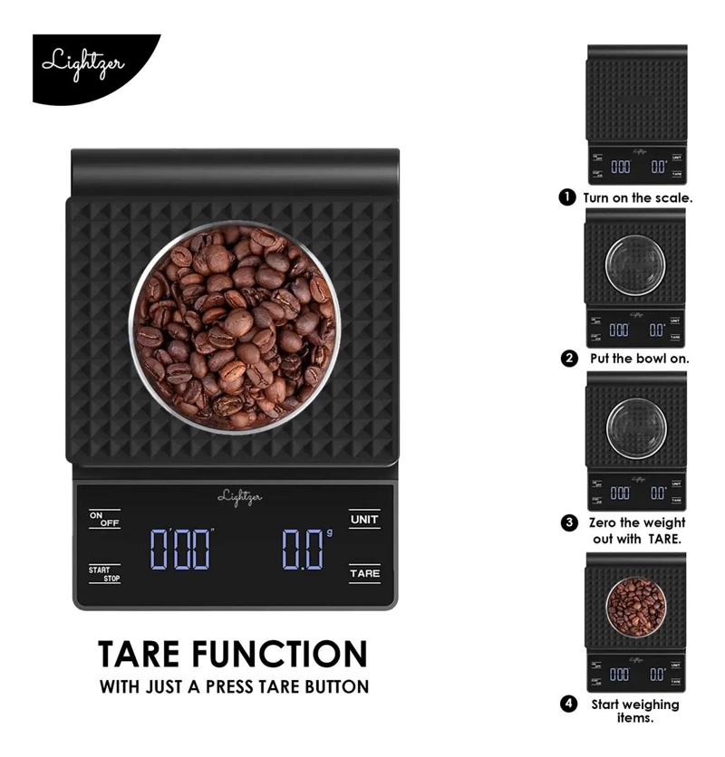 BASCULA DIGITAL PARA CAFE  CON CAPACIDAD DE 3000 GRAMOS Y TEMPORIZADOR INTEGRADO - 5
