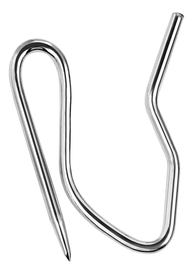 GANCHO PARA BARRA DE CORTINA TIPO PINZA 30 UNIDADES - 1