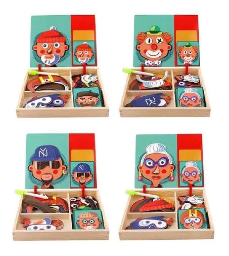 PUZZLE MAGNE TICO DE MADERA RASGOS FACIALES - 3
