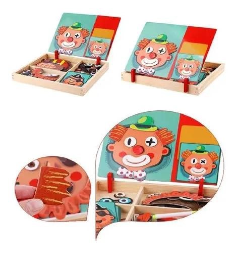 PUZZLE MAGNE TICO DE MADERA RASGOS FACIALES - 5